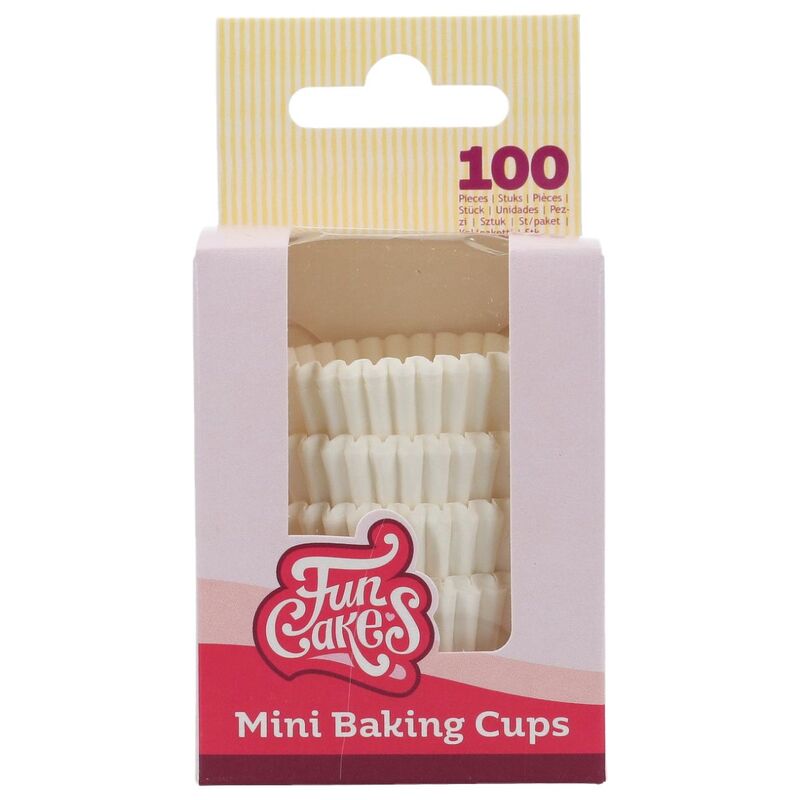 Cukrářské mini košíčky bílé 100 ks FunCakes